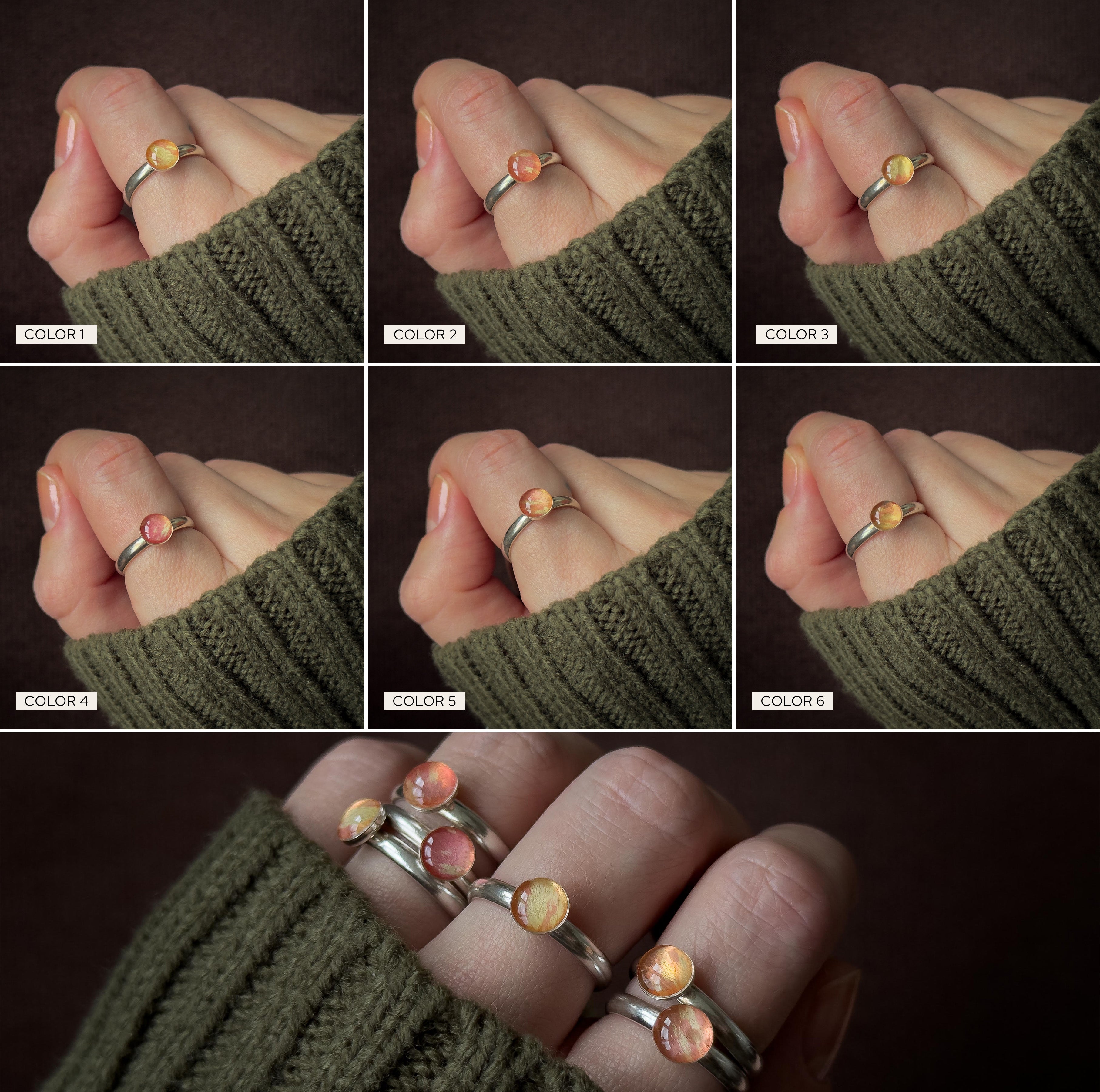 Citrus Stack Rings - Sterling Silver