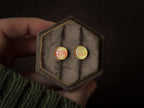 Amber Stud Earrings · 8mm - Sterling Silver