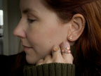 Amber Stud Earrings · 8mm - Sterling Silver