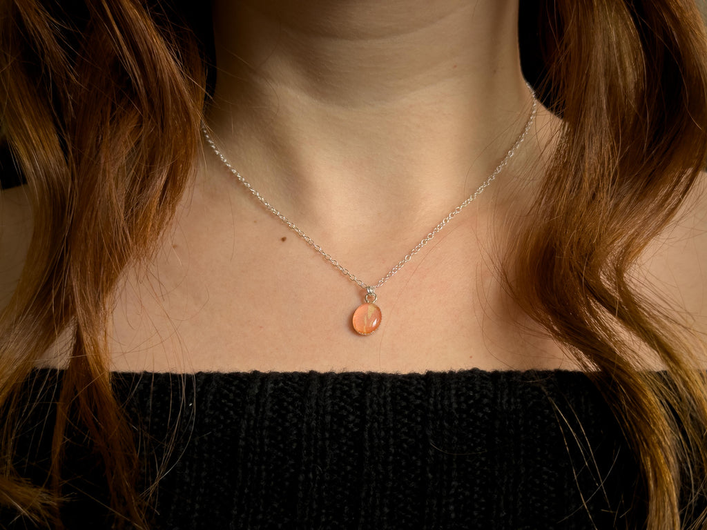 Amber Bloom Pendants - Sterling Silver