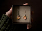 Amber Drop Earrings - Sterling Silver