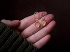 Amber Drop Earrings - Sterling Silver