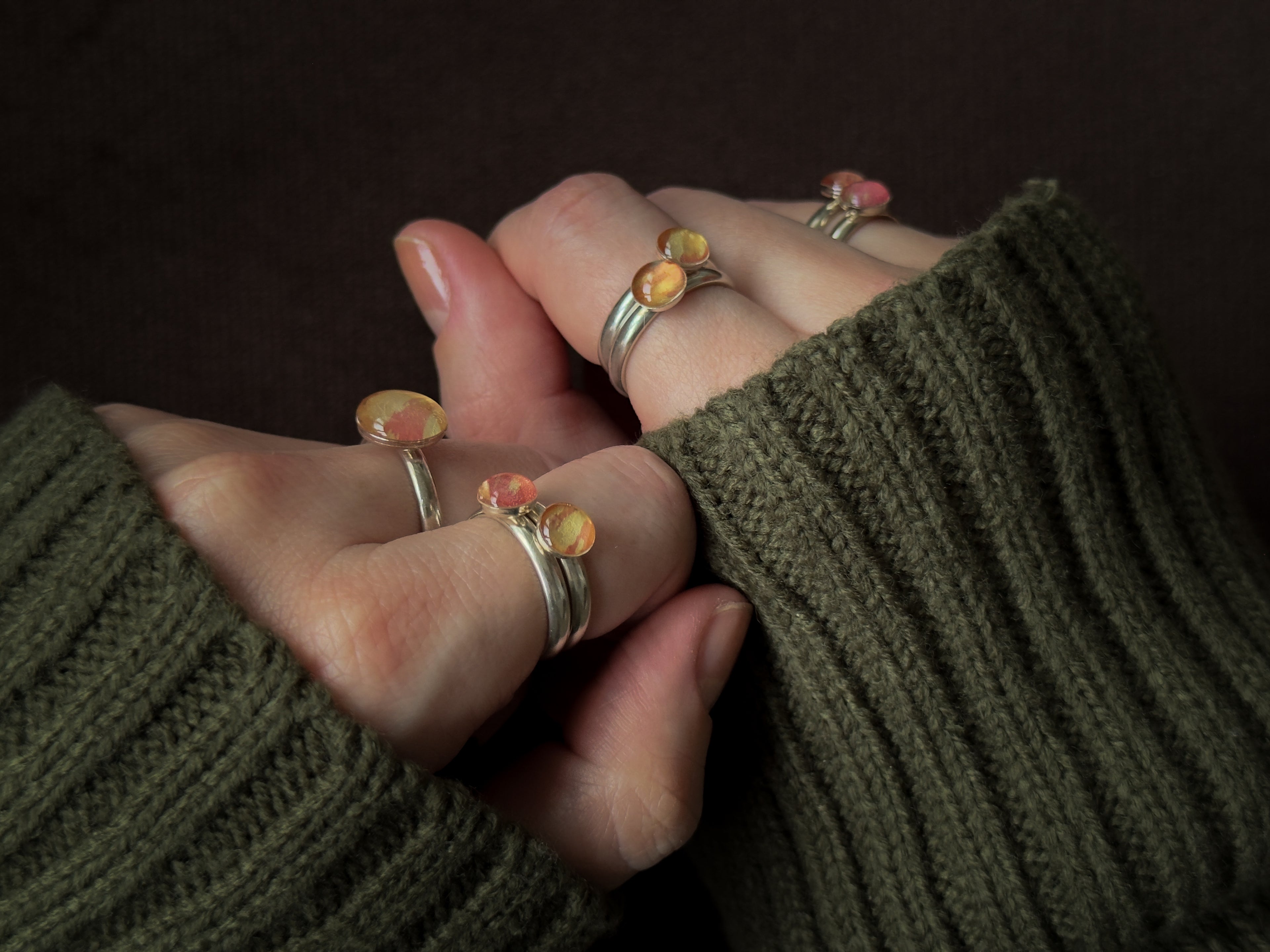Citrus Stack Rings - Sterling Silver